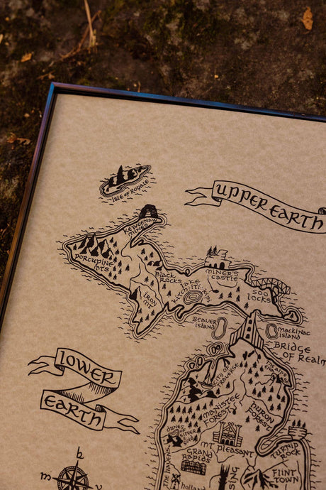 The Hobbit Middle Earth Map of Michigan
