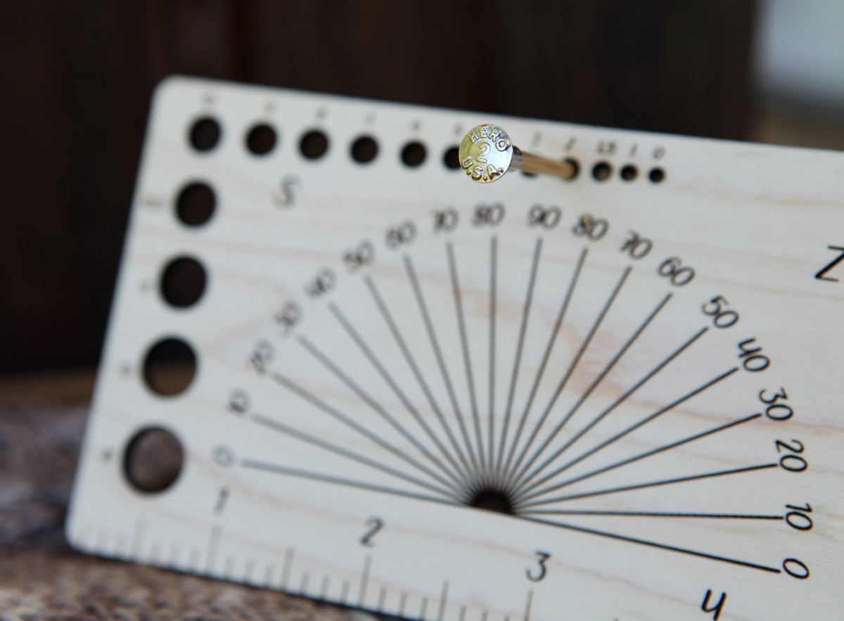 Magic 2" Gauge Swatch Ruler, Needle, Twist Angle, Yarn Gauge