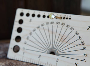Magic 2" Gauge Swatch Ruler, Needle, Twist Angle, Yarn Gauge