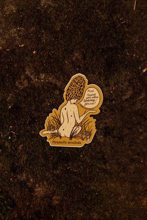 Morel Pinup Girl Sticker