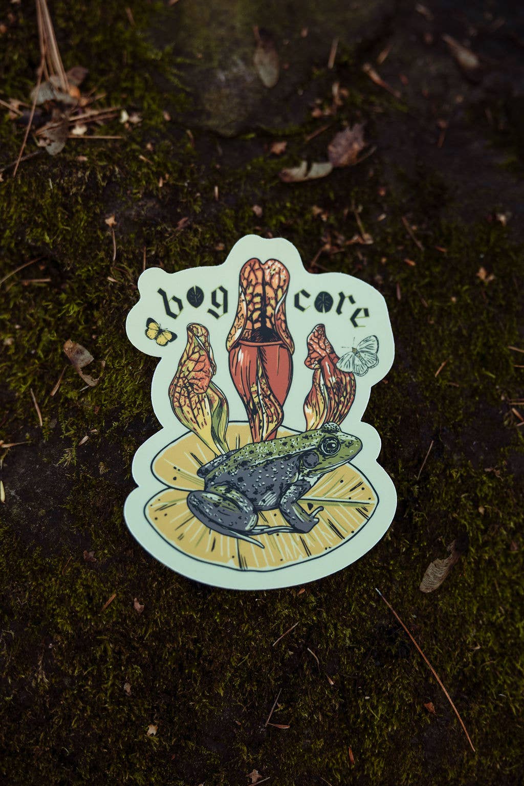 Bogcore Pitcher Plant Frog Sticker