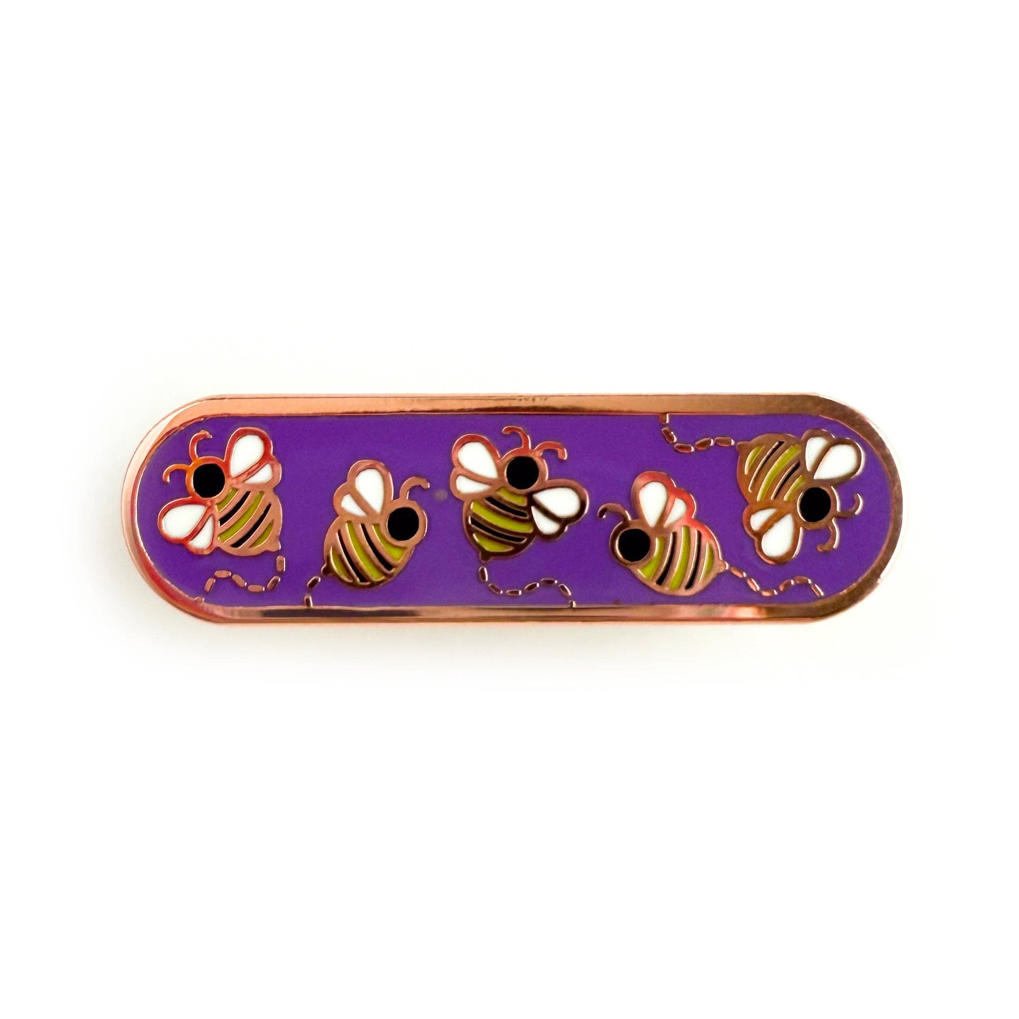 Bees Pride Plaque Enamel Pin