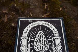 Morel Linocut Print (Keep it Secret!)