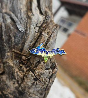 Upper Peninsula Gold Aurora Enamel Pin