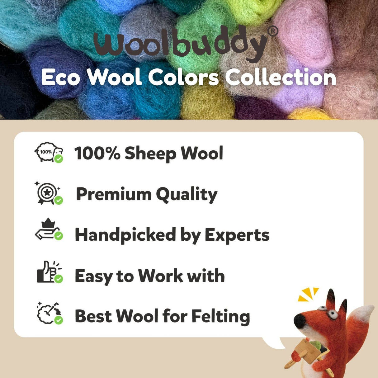 Wool Roving Fiber Collection Kit