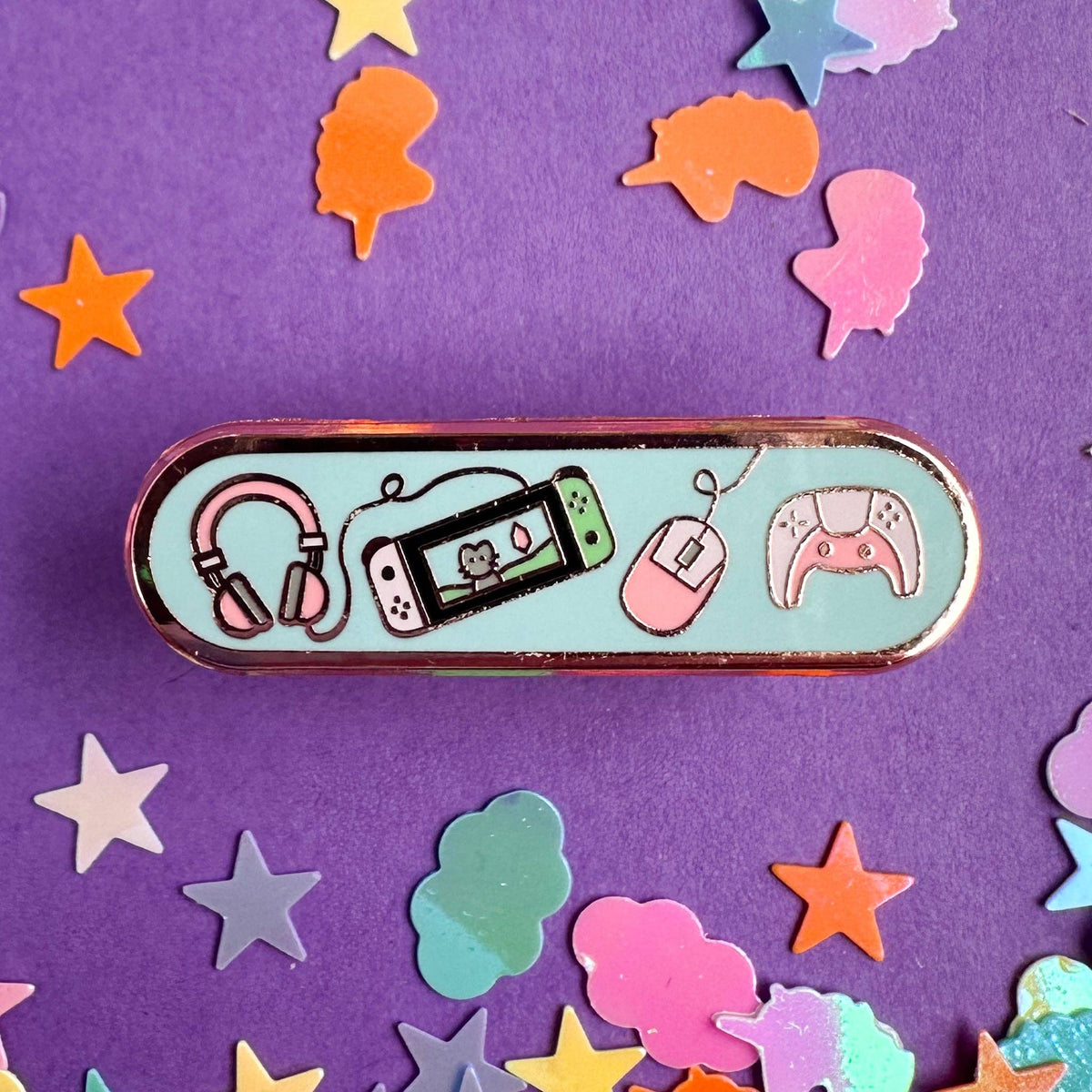 Gamer Personality Plaque Enamel Pin