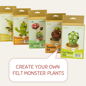 Needle Felting Monster Kit – Mushroom Monster