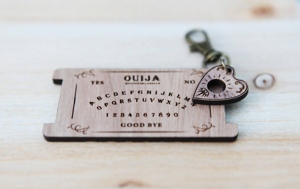Walnut Wood Ouija Board with Planchette & WPI Ruler