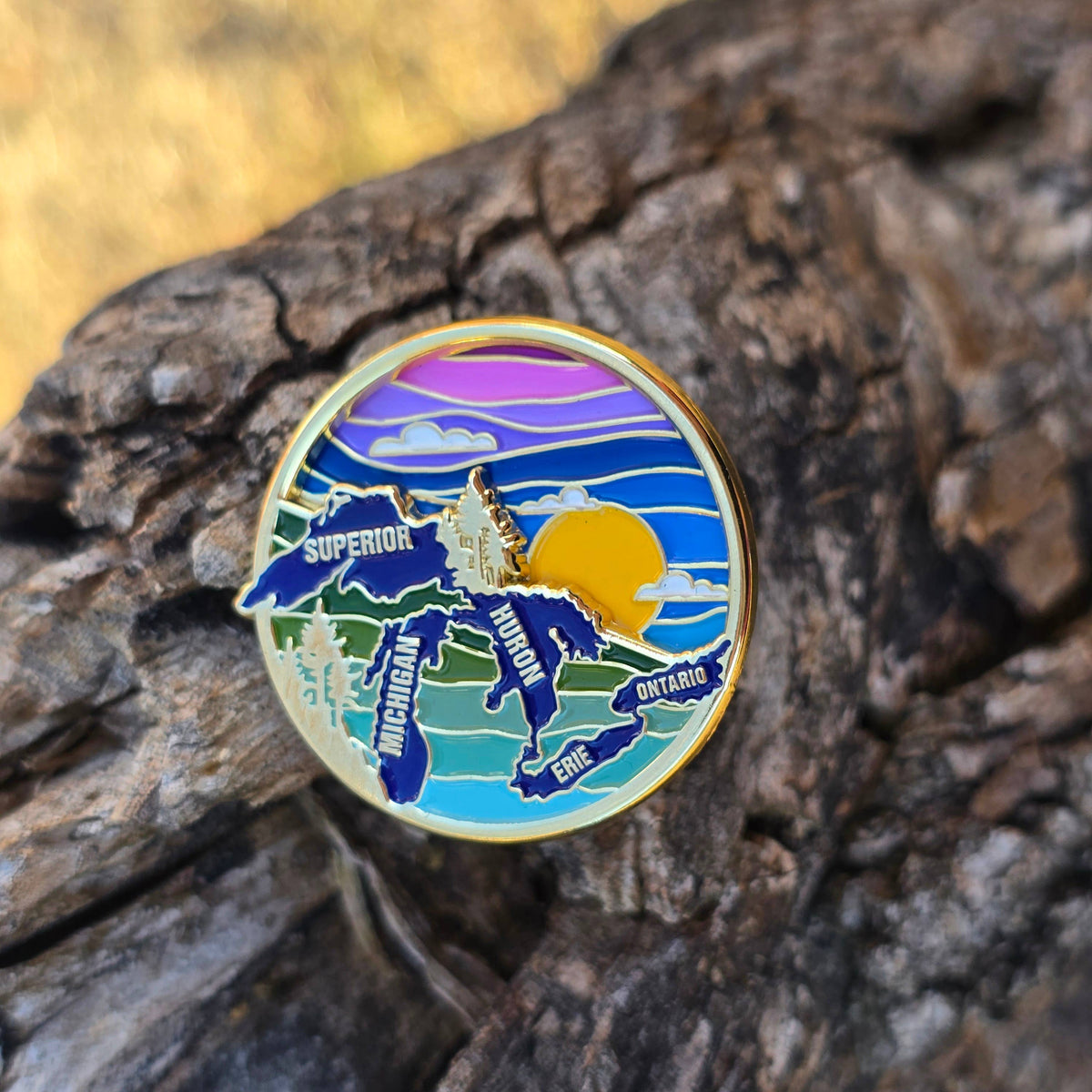 Great Lakes Spinning Enamel Pin